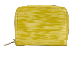 Louis Vuitton LV Zip Coin Purse, Epi, Yellow, SN1194 (2014), 2*